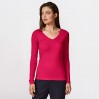T-shirt manches longues col V Femmes - BE/bright rose (1560_E1_F_P_.jpg)