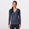 X.O  V-Ausschnitt Langarmshirt Frauen - HN/Heather navy (1560_E1_G_1_.jpg)