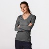 X.O  V-Ausschnitt Langarmshirt Frauen - SG/steel gray (1560_E1_X_L_.jpg)