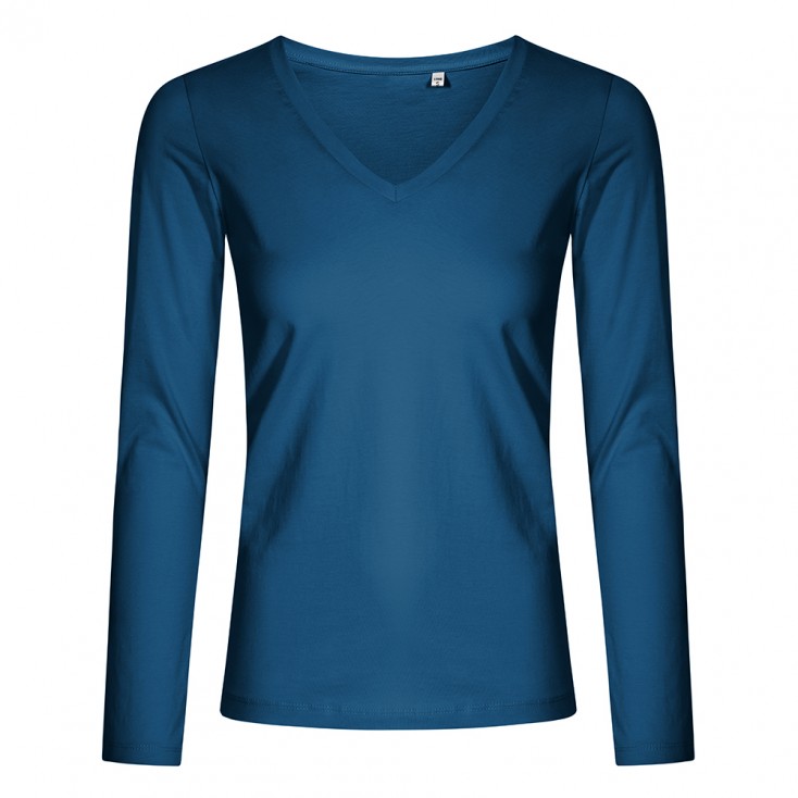 T-shirt manches longues col V grandes tailles Femmes - TS/petrol (1560_G1_C_F_.jpg)