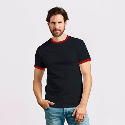 Contrast T-shirt Men - BR/black-red (3070_E1_Y_S_.jpg)