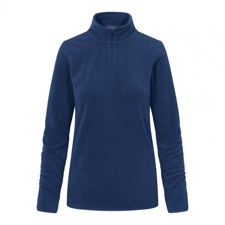 Sweatshirt col camionneur en polaire recyclée grandes tailles Femmes - FN/french navy (7925_G1_D_J_.jpg)