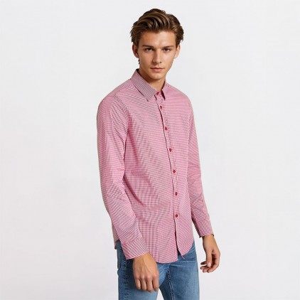Poplin Shirt Men - X4/white-red (CS-6020_E1_X_4_.jpg)