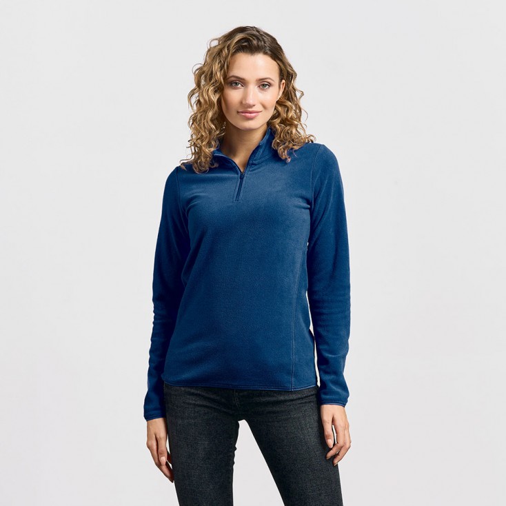 Sweatshirt col camionneur en polaire recyclée Femmes - FN/french navy (7925_E1_D_J_.jpg)
