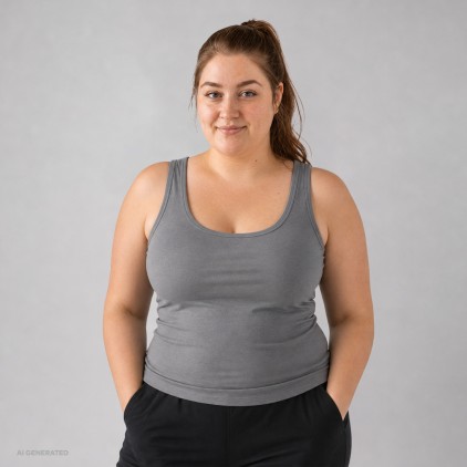 Single Jersey Tanktop Plus Size Women - SG/steel gray (1051_F1_X_L_.jpg)