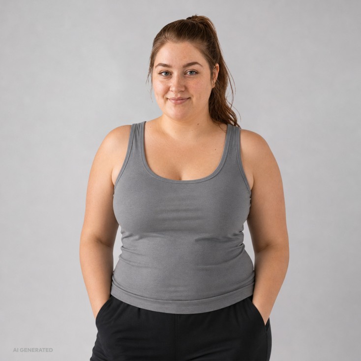 Single Jersey Tanktop Plus Size Women - SG/steel gray (1051_F1_X_L_.jpg)