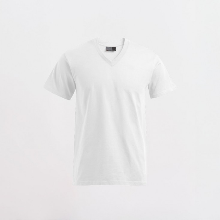 T-shirt Premium col V grandes tailles Hommes - 00/white (3025_F1_A_A_.jpg)