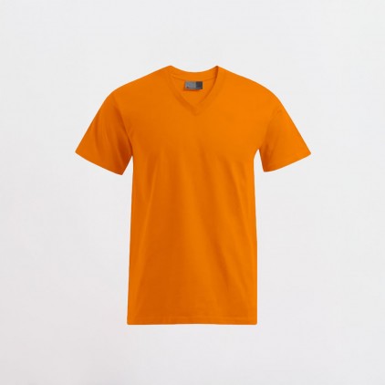 T-shirt Premium col V grandes tailles Hommes - OP/orange (3025_F1_H_B_.jpg)