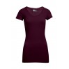 Slim Fit V-Neck T-shirt "long" Plus Size Women - BY/burgundy (3087_G1_F_M_.jpg)