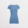T-shirt long col V slim grandes tailles Femmes - AB/alaskan blue (3087_F1_D_S_.jpg)