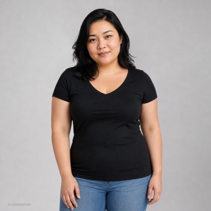 T-shirt long col V slim grandes tailles Femmes - 9D/black (3087_F1_G_K_.jpg)