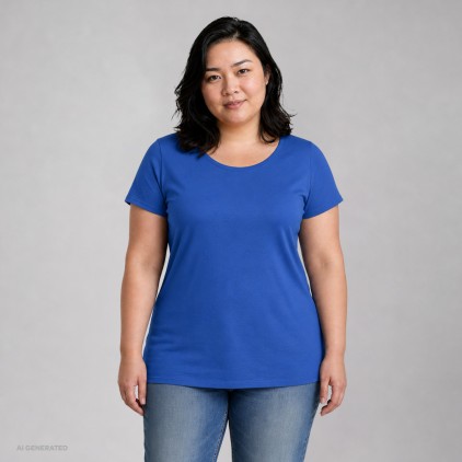 Premium Organic T-shirt Plus Size Women - AZ/azure blue (3095_F1_A_Z_.jpg)