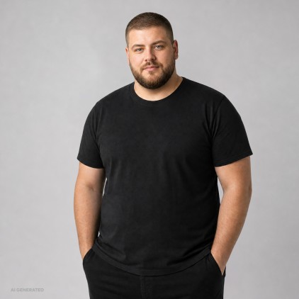 Premium T-Shirt Plus Size Männer - 9D/black (3099_F1_G_K_.jpg)
