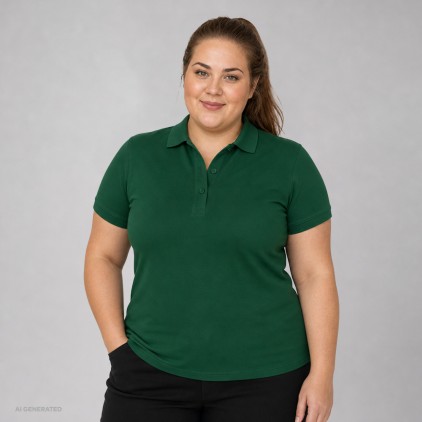 Superior Polo shirt Plus Size Women - RZ/forest (4005_F1_C_E_.jpg)