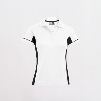 Polo fonctionnel grandes tailles Femmes - WB/white-black (4525_F1_Y_B_.jpg)