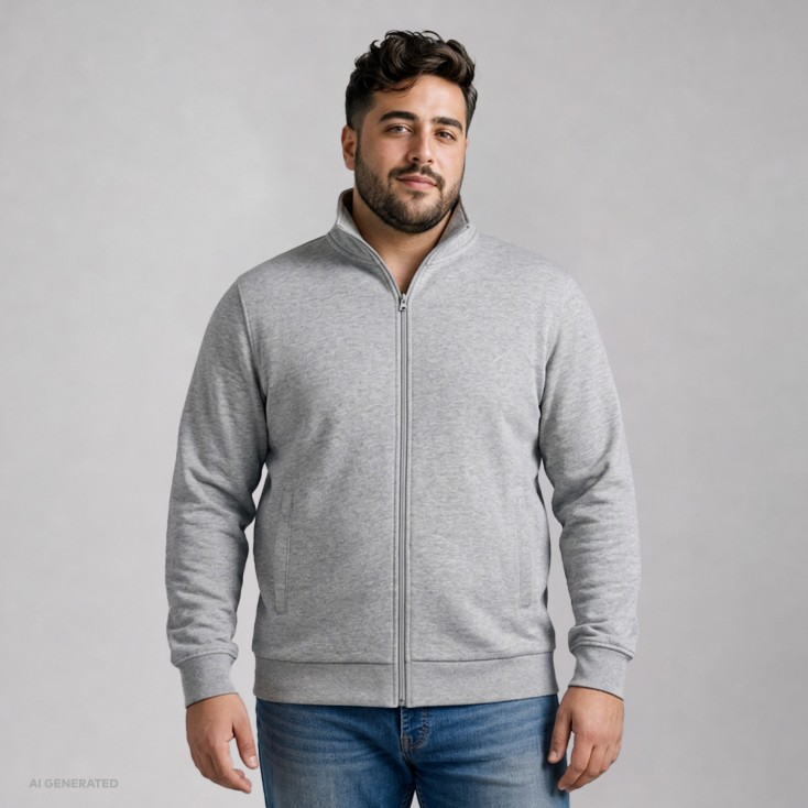Stehkragen Zip Jacke Plus Size Männer - 03/sports grey (5290_F1_G_E_.jpg)