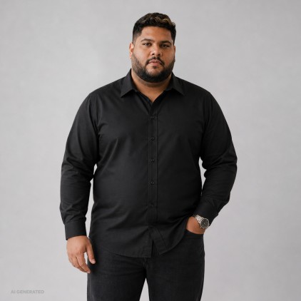 Business Langarm-Hemd Plus Size Männer - 9D/black (6310_F1_G_K_.jpg)
