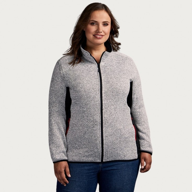 Strick Jacke Plus Size Workwear Frauen - HY/heather grey (7705_F1_G_Z_.jpg)