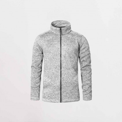 Knit fleece Jacket C+ Plus Size Men - HY/heather grey (7720_F1_G_Z_.jpg)
