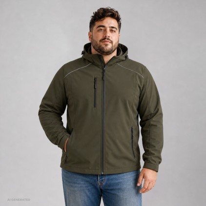 Warme Softshelljacke Plus Size Männer - CS/khaki (7860_F1_C_H_.jpg)
