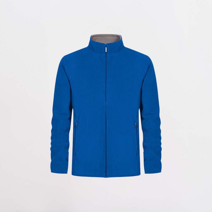 Double Fleece Zip Jacket Plus Size Men - RS/royal-steel gray (7961_F1_N_F_.jpg)