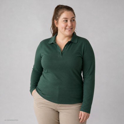 Polo épais manches longues grandes tailles Femmes - RZ/forest (4605_F1_C_E_.jpg)