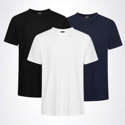 Premium T-Shirt 3-Pack Plus Size - white/navy/black