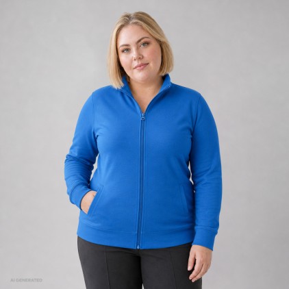 Stehkragen Zip Jacke Plus Size Frauen - VB/royal (5295_F1_D_E_.jpg)