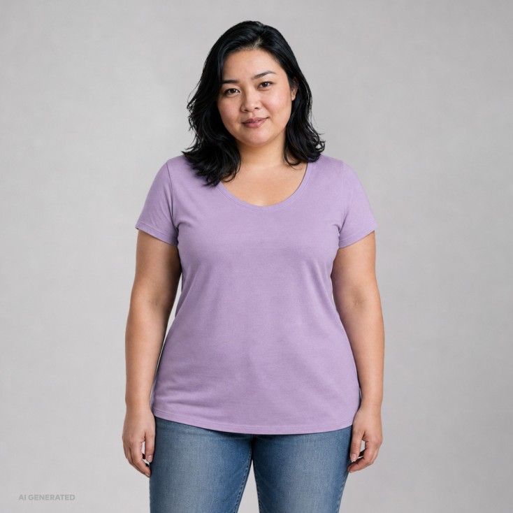 X.O Rundhals T-Shirt Plus Size Frauen - L1/lavendel (1505_F1_P_7_.jpg)