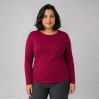 X.O Rundhals Langarmshirt Plus Size Frauen - A5/Berry (1565_F1_A_5_.jpg)