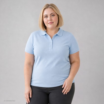 EXCD Polo grandes tailles Femmes - IB/ice blue (4405_F1_H_S_.jpg)