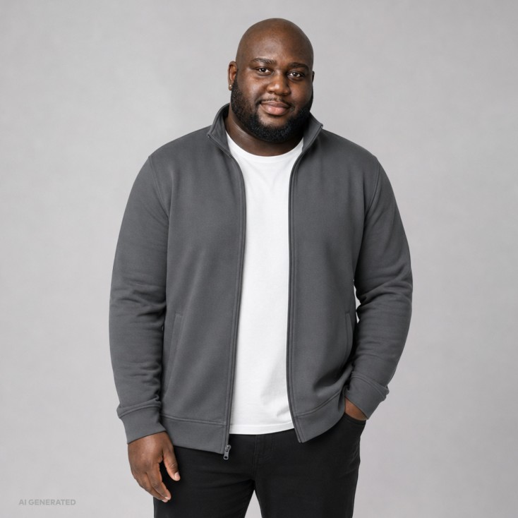 EXCD Sweatjacket Plus Size Men - SG/steel gray (5270_F1_X_L_.jpg)
