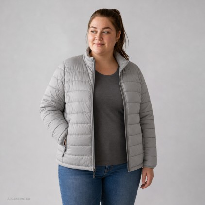 Women’s Padded Jacket - NW/new light grey (images7632_F1_Q_OE.jpg)