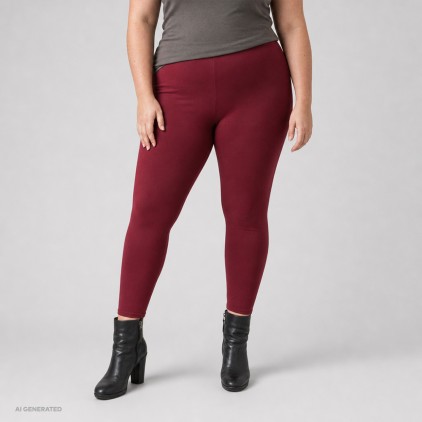 Legging taille haute grandes tailles Femmes - BY/burgundy (imagesCS-7110_F1_F_M_.jpg)