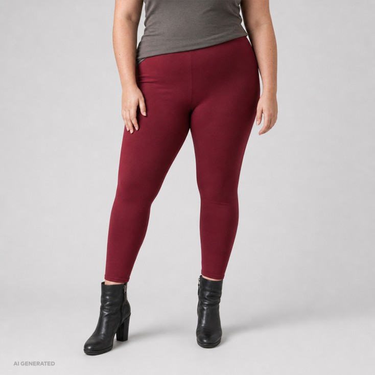 Highwaist Leggings Plus Size Frauen - BY/burgundy (imagesCS-7110_F1_F_M_.jpg)