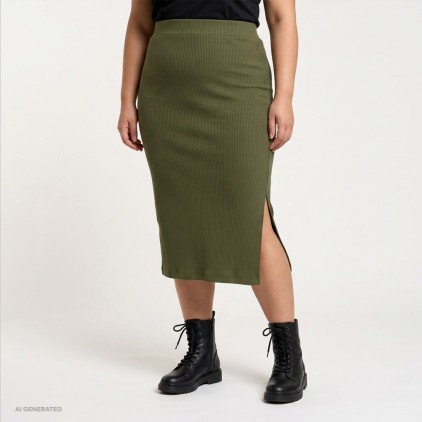 Jupe Femme Plus Size - CS/khaki (imagesCS-8510_F1_C_H_.jpg)