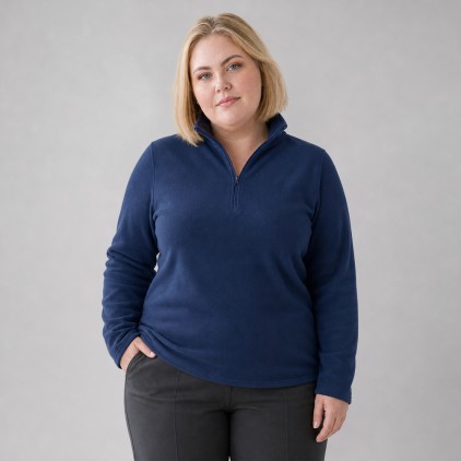 Sweatshirt col camionneur en polaire recyclée grandes tailles Femmes - FN/french navy (images7925_F1_D_J_.jpg)