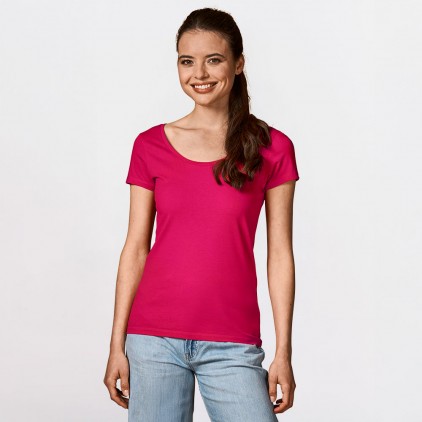 Deep Scoop T-shirt Women - BE/bright rose (images1545_E1_F_P_.jpg)