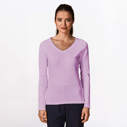 T-shirt manches longues col V Femmes - L1/lavendel (images1560_E1_P_7_.jpg)