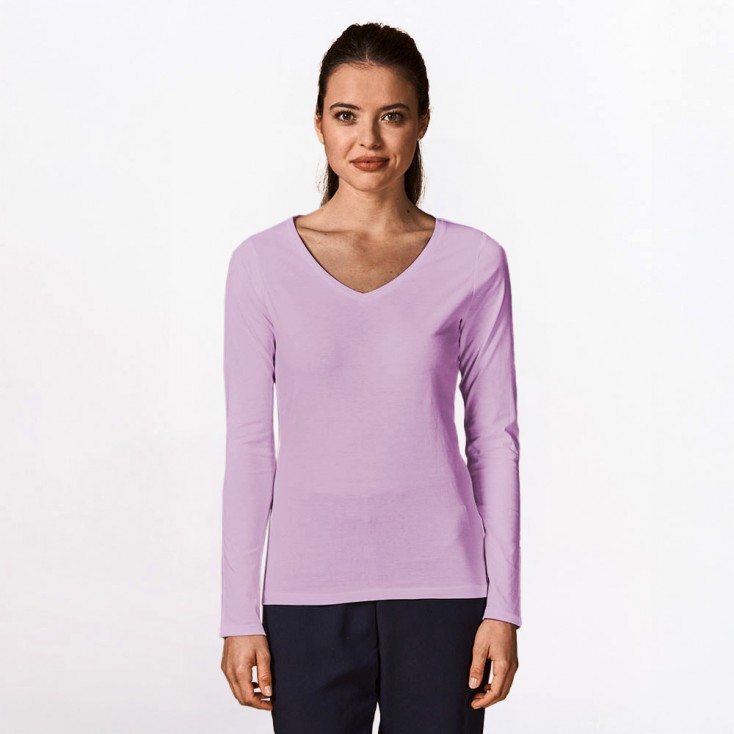 T-shirt manches longues col V Femmes - L1/lavendel (images1560_E1_P_7_.jpg)