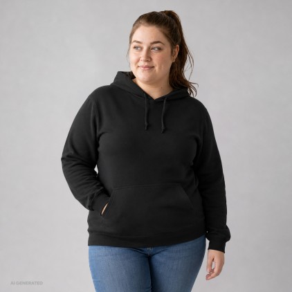 Sweat capuche basic 80-20 grandes tailles Femmes - 9D/black (images2181_F1_G_K_.jpg)