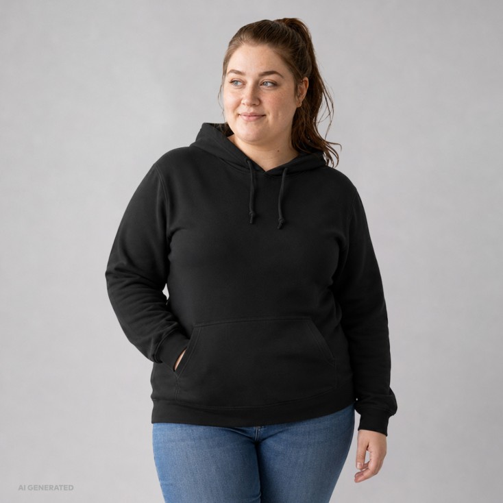 Sweat capuche basic 80-20 grandes tailles Femmes - 9D/black (images2181_F1_G_K_.jpg)