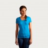 T-shirt slim col V Femmes - 46/turquoise (images3086_E1_D_B_.jpg)