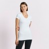Slim Fit V-Neck T-shirt "long" Women - 00/white (images3087_E1_A_A_.jpg)
