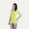 T-shirt long col V slim Femmes - LM/lime (images3087_E1_C_S_.jpg)