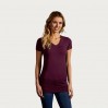Slim-Fit V-Ausschnitt T-Shirt "Lang" Frauen - BY/burgundy (images3087_E1_F_M_.jpg)