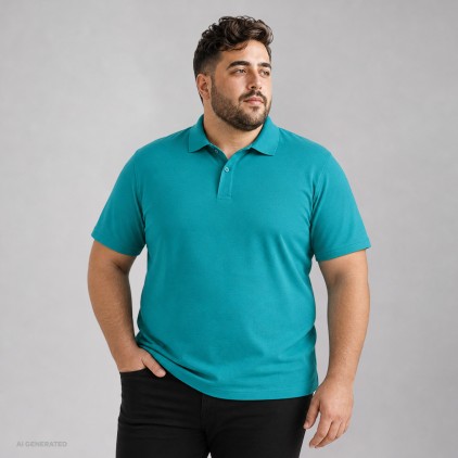 Polo Jersey grandes tailles Hommes - RH/jade (images4020_F1_C_D_.jpg)