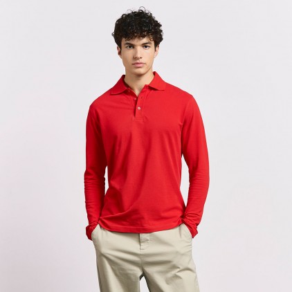 Polo épais manches longues Hommes - 36/fire red (images4600_E1_F_D_.jpg)