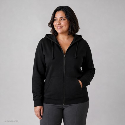 Veste sweat capuche zippée 80-20 grandes tailles Femmes - 9D/black (images5181_F1_G_K_.jpg)