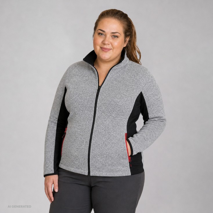 Veste de travail en laine grandes tailles Femmes - HY/heather grey (images7705_F1_G_Z_.jpg)